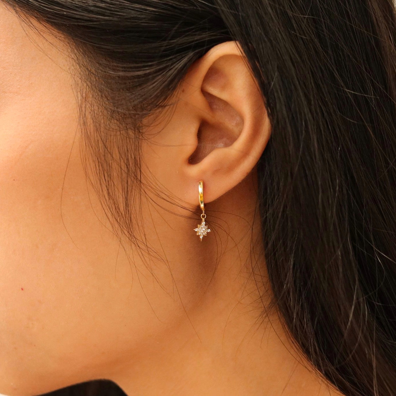 Moon and Star Earring Set