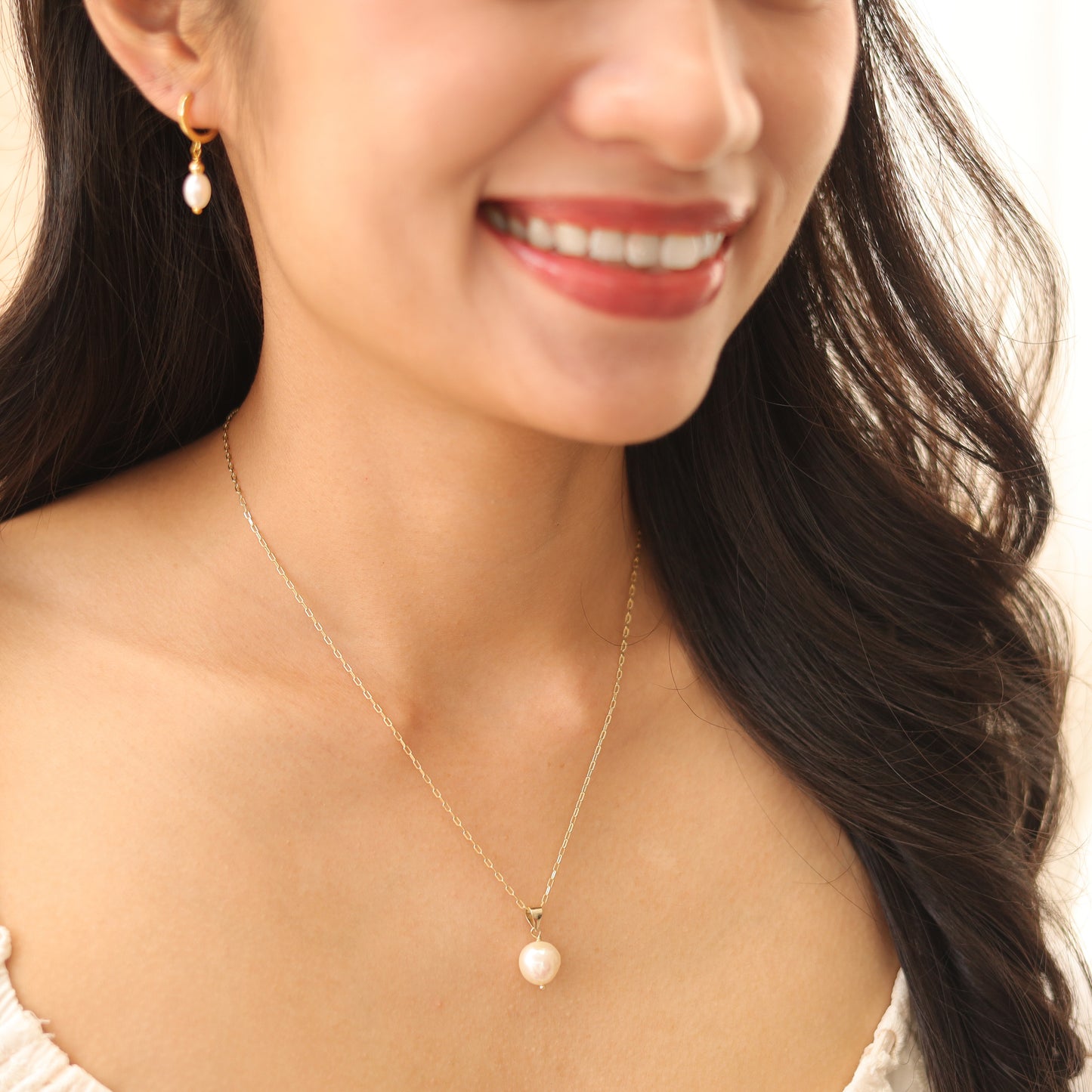 Baroque Pearl Drop Necklace