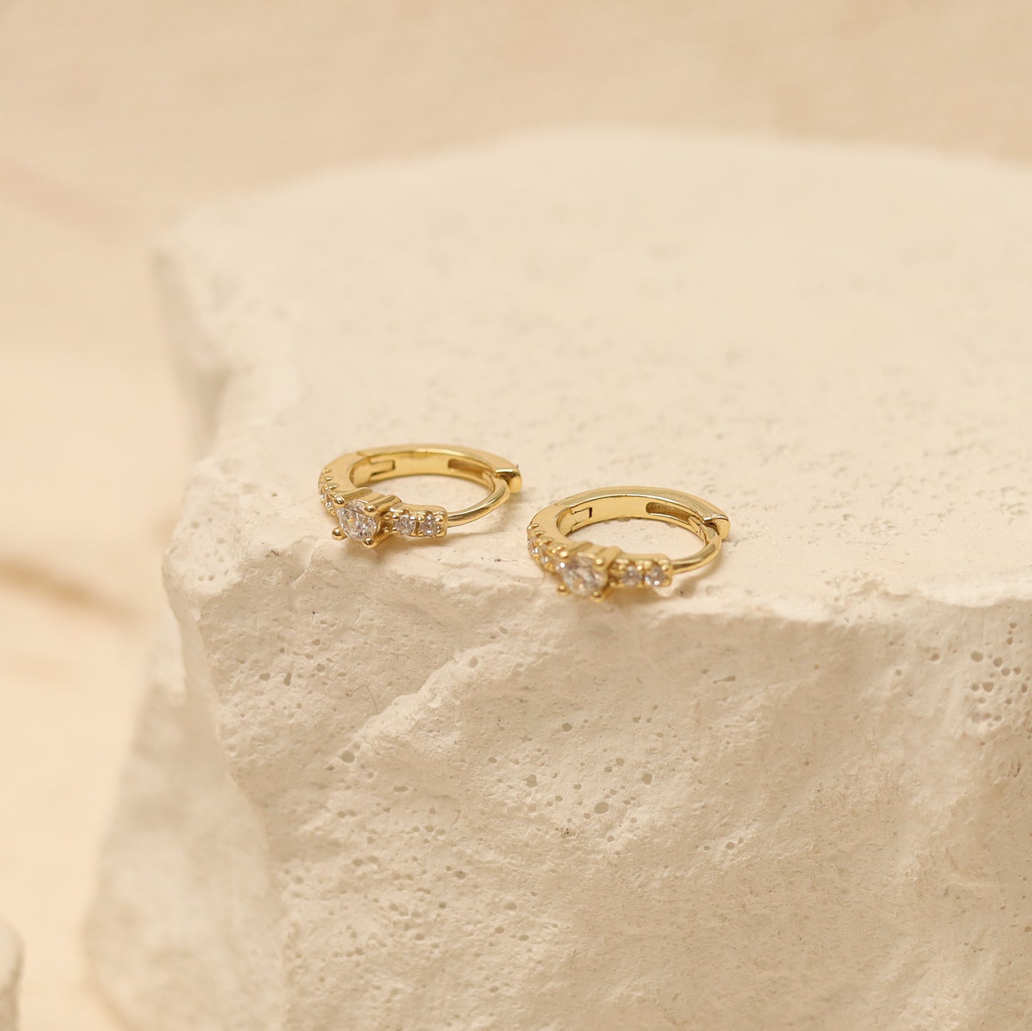 Dainty Clear Stone Earring Set