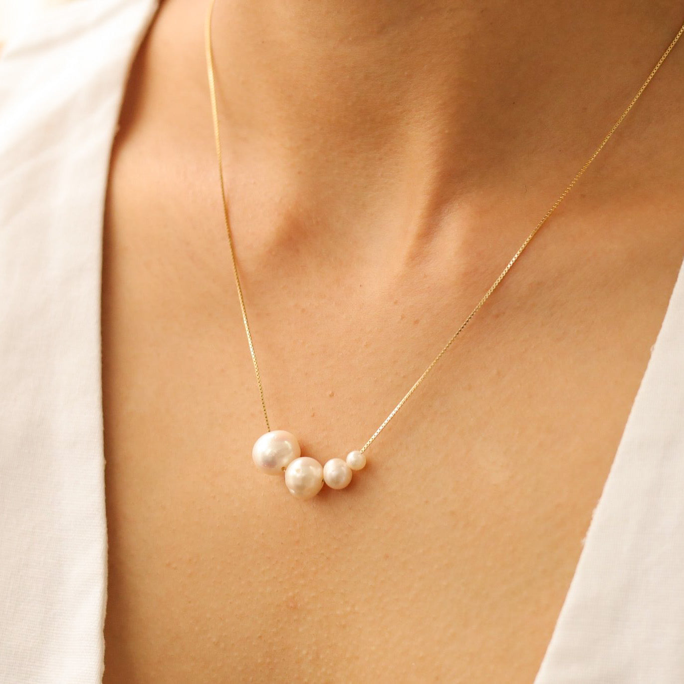 Triple Freshwater Pearl Necklace