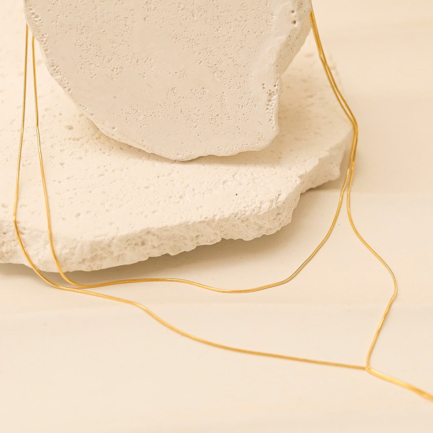 Gold Long Layered Silver Y Shaped Necklace