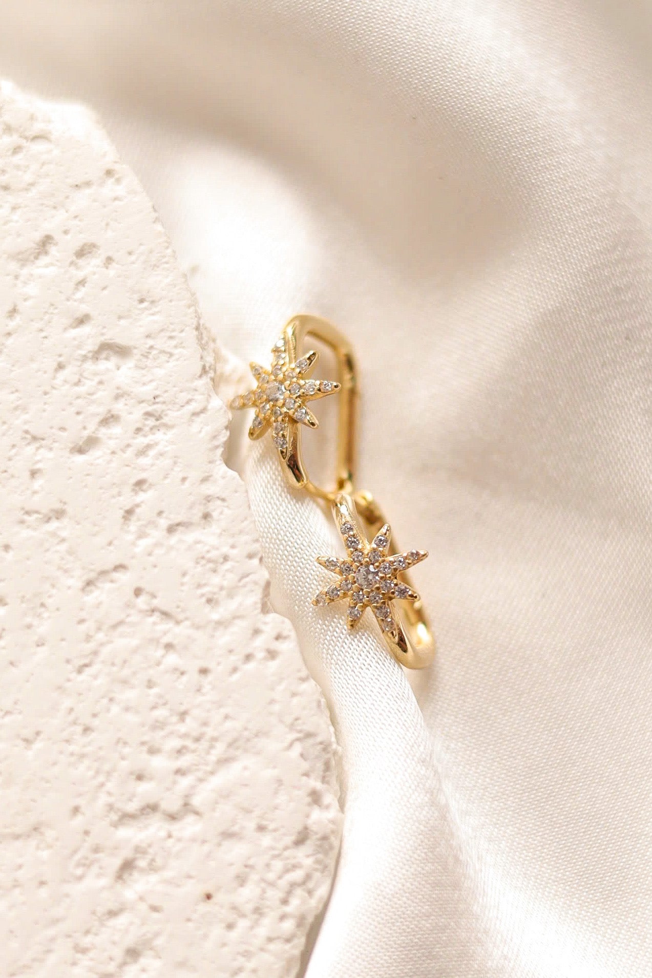 Star Square Hoop Earrings