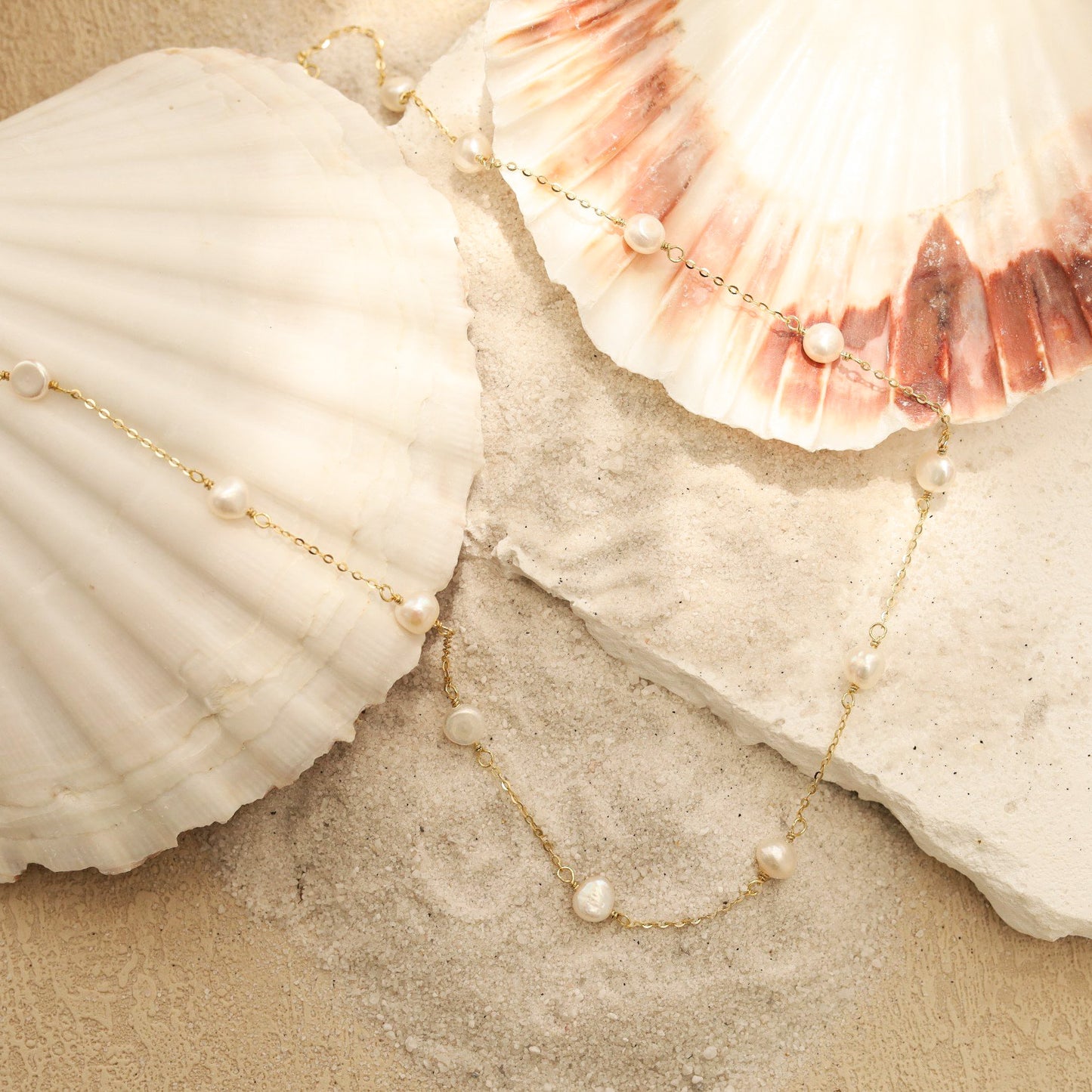 Baroque Pearls Tiny Chain