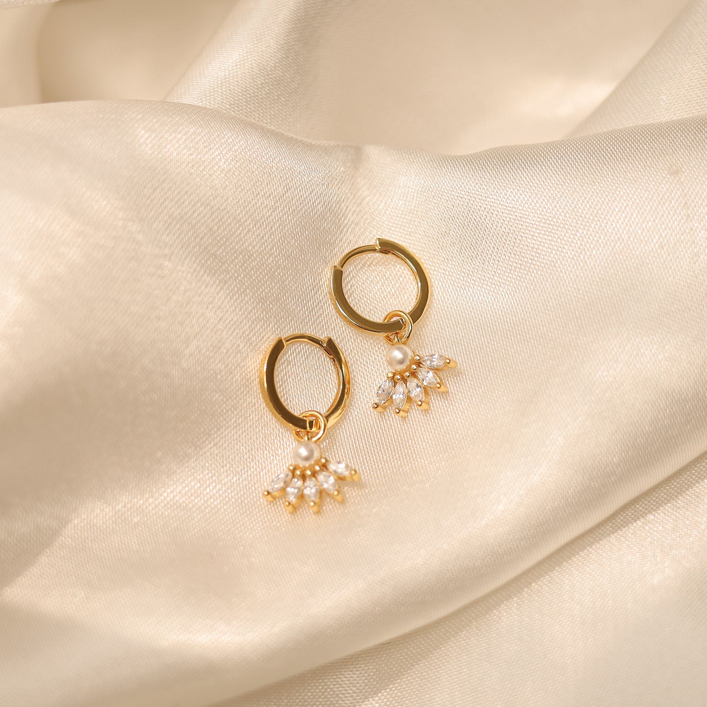 Boho Gemstone Huggie Earrings