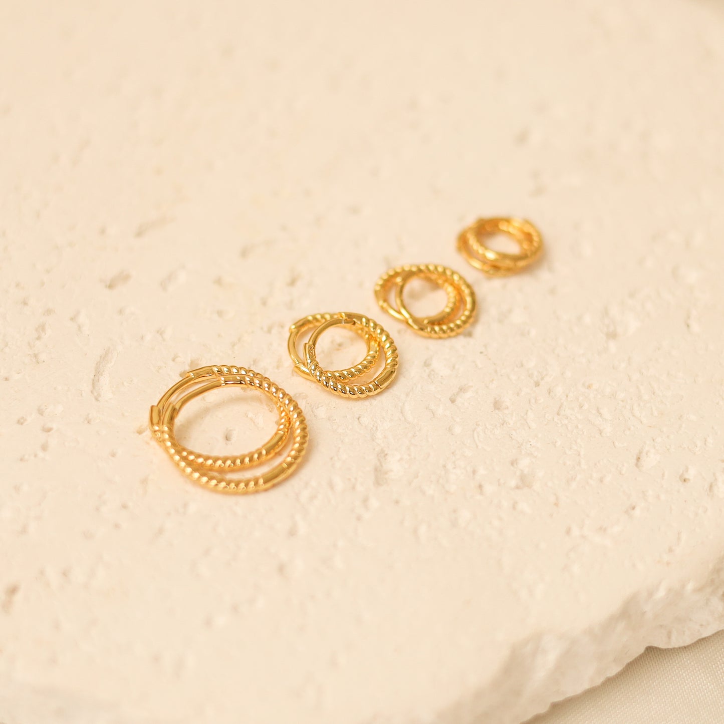 Minimalist Twist Hoop Earrings