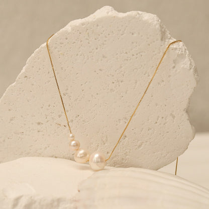 Triple Freshwater Pearl Necklace