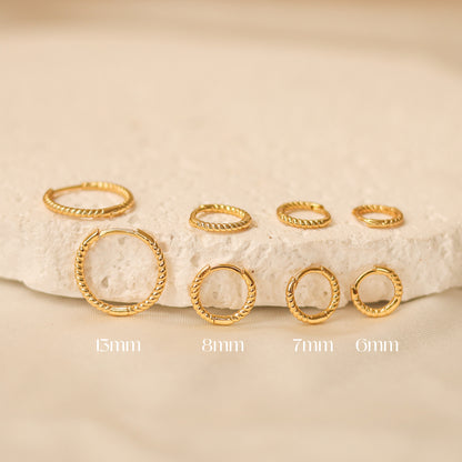 Minimalist Twist Hoop Earrings