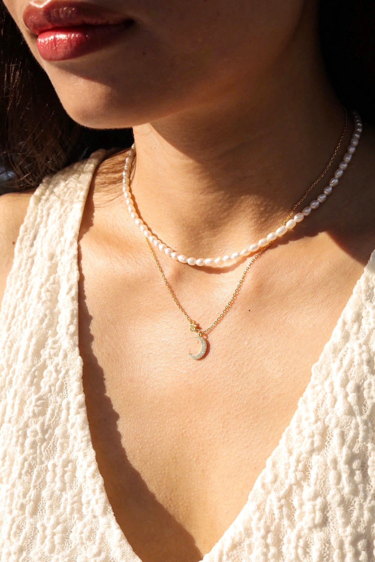 Moon Star Pendant Necklace