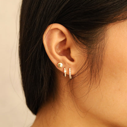 Mini Round Stud Earrings