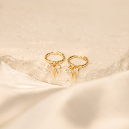 Dainty Bow Hoop Earrings