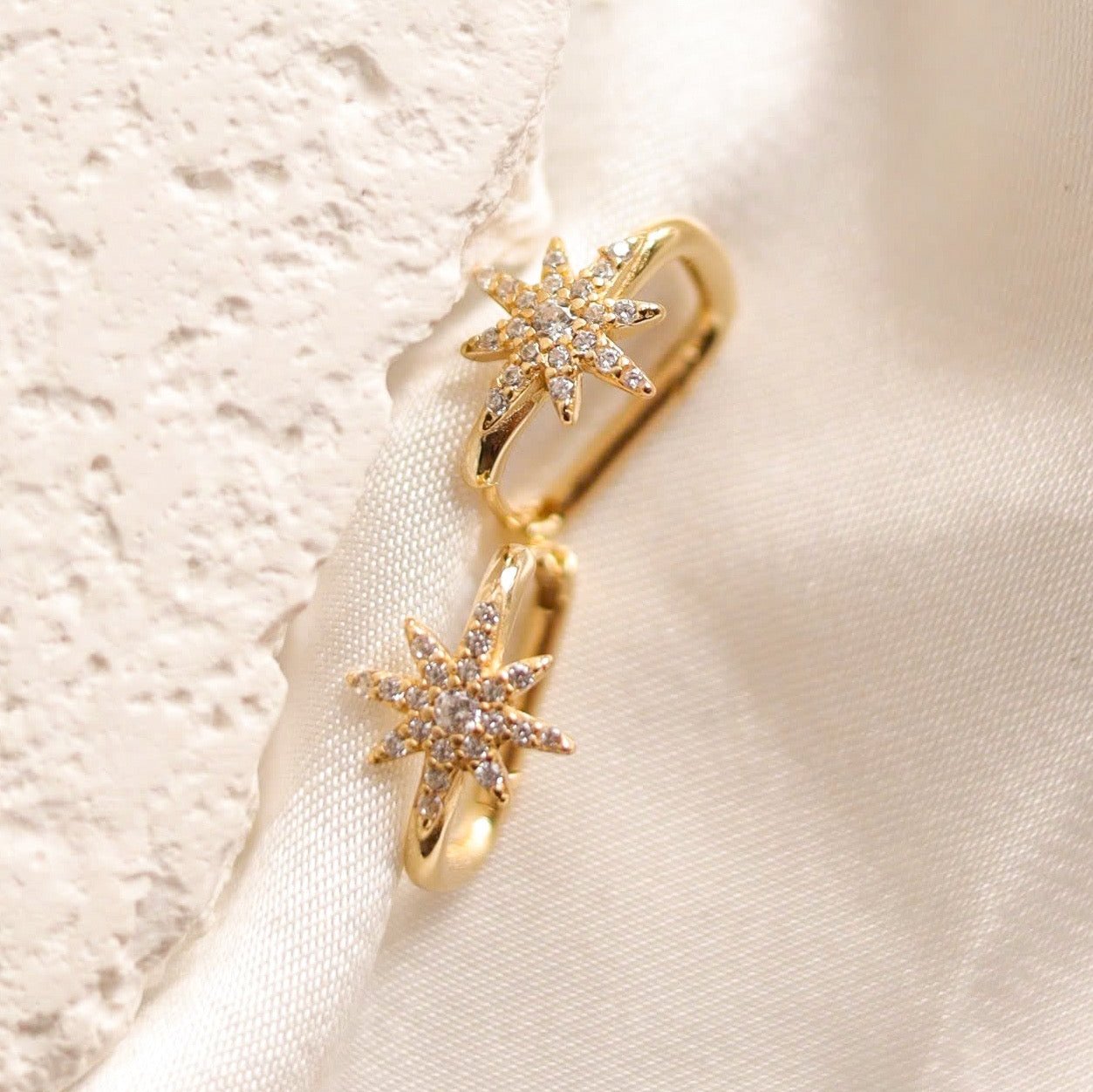 Star Square Hoop Earrings