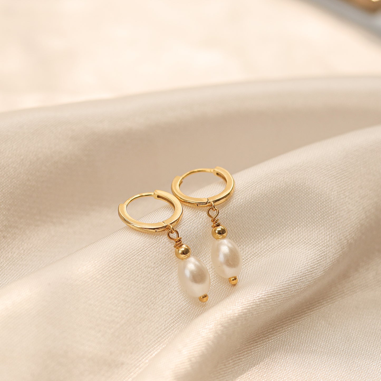 Tiny Pearl Drop Earrings