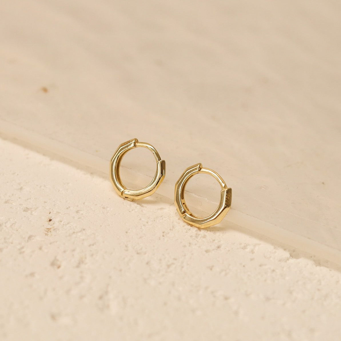 Geometric Huggie Earrings