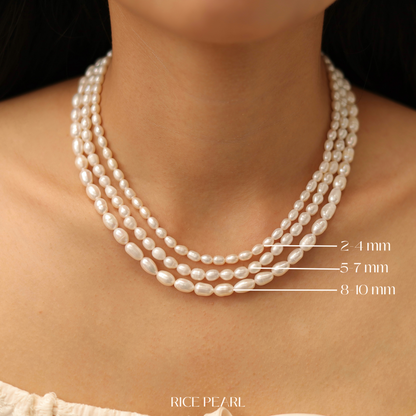 Long White Pearl Necklace