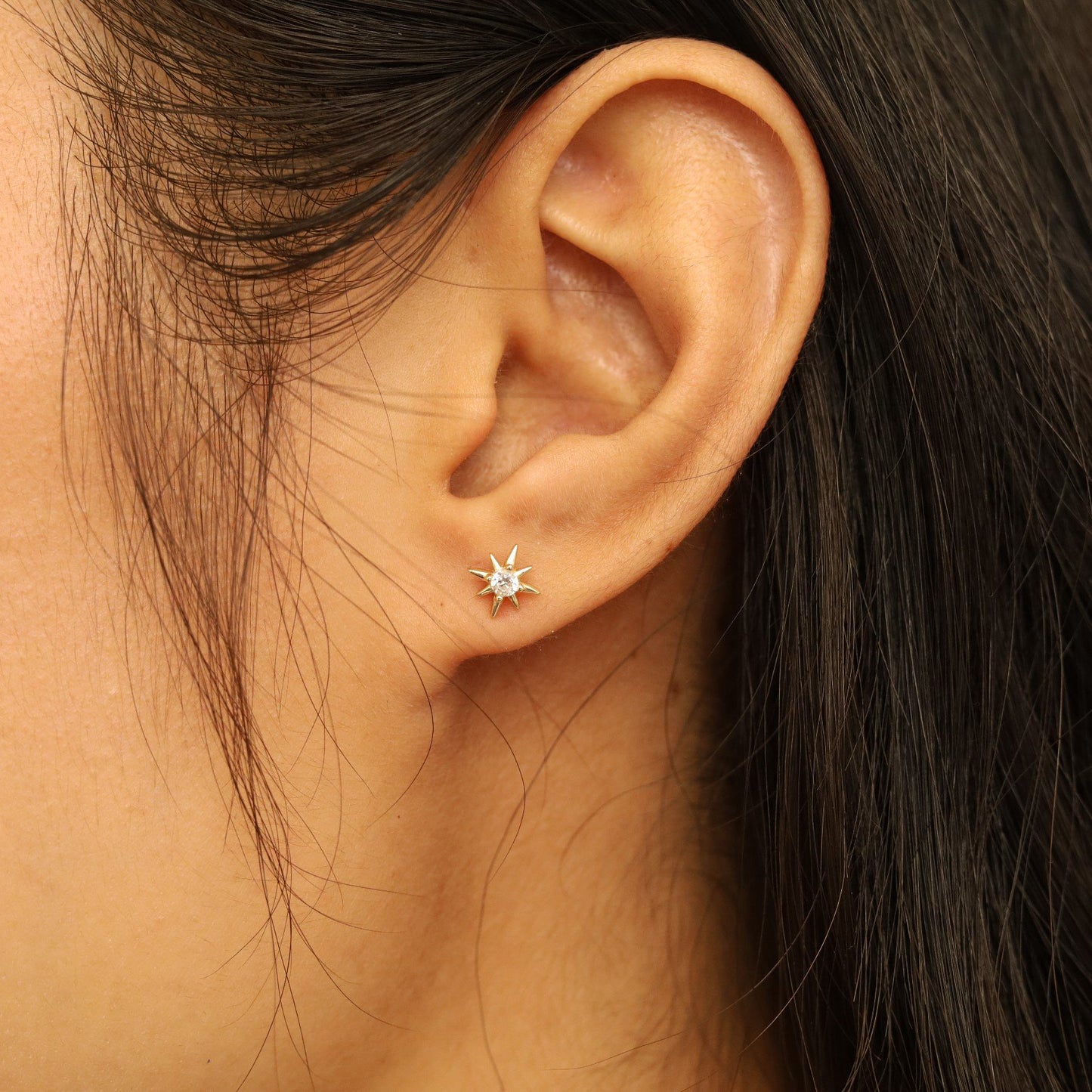 Petite North Star Stud Earrings