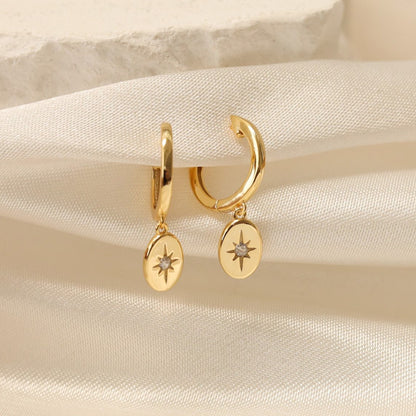 North Star Huggie Earrings