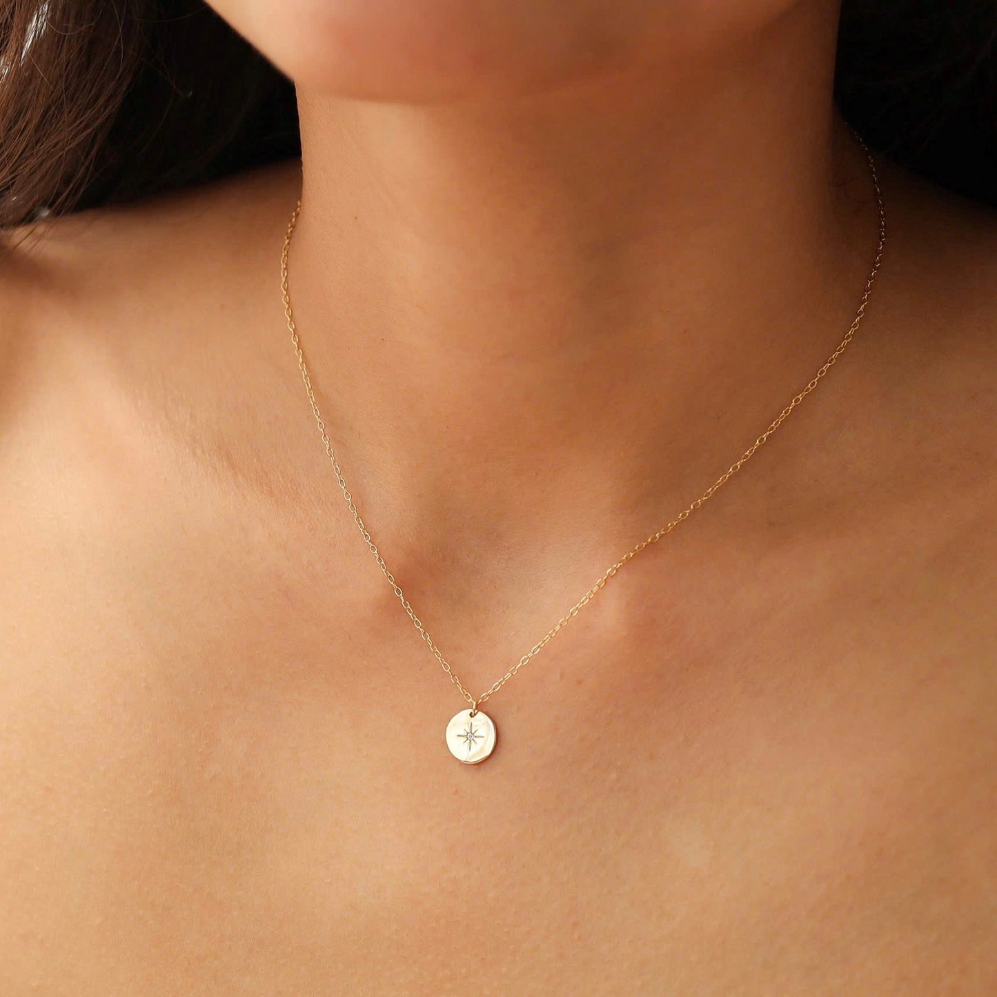 North Star Coin Pendant Necklace