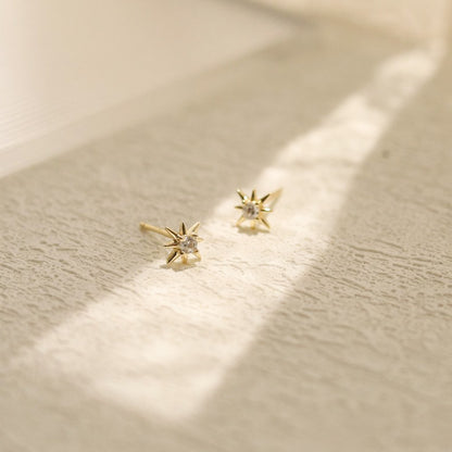 Petite North Star Stud Earrings
