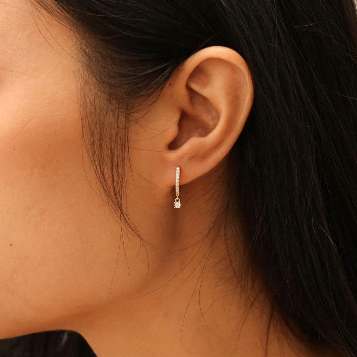 Dainty Clear Stone Earring Set