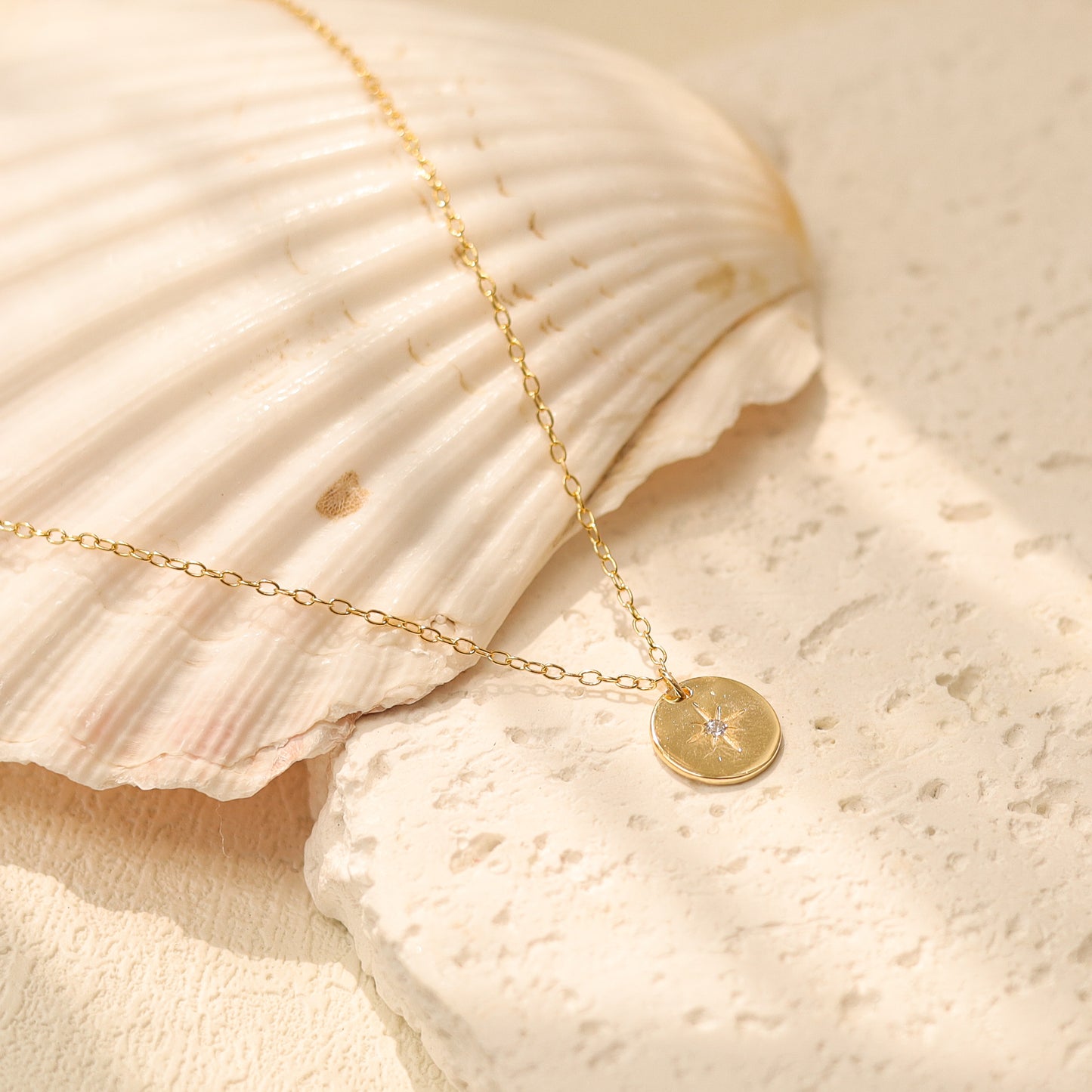 North Star Coin Pendant Necklace