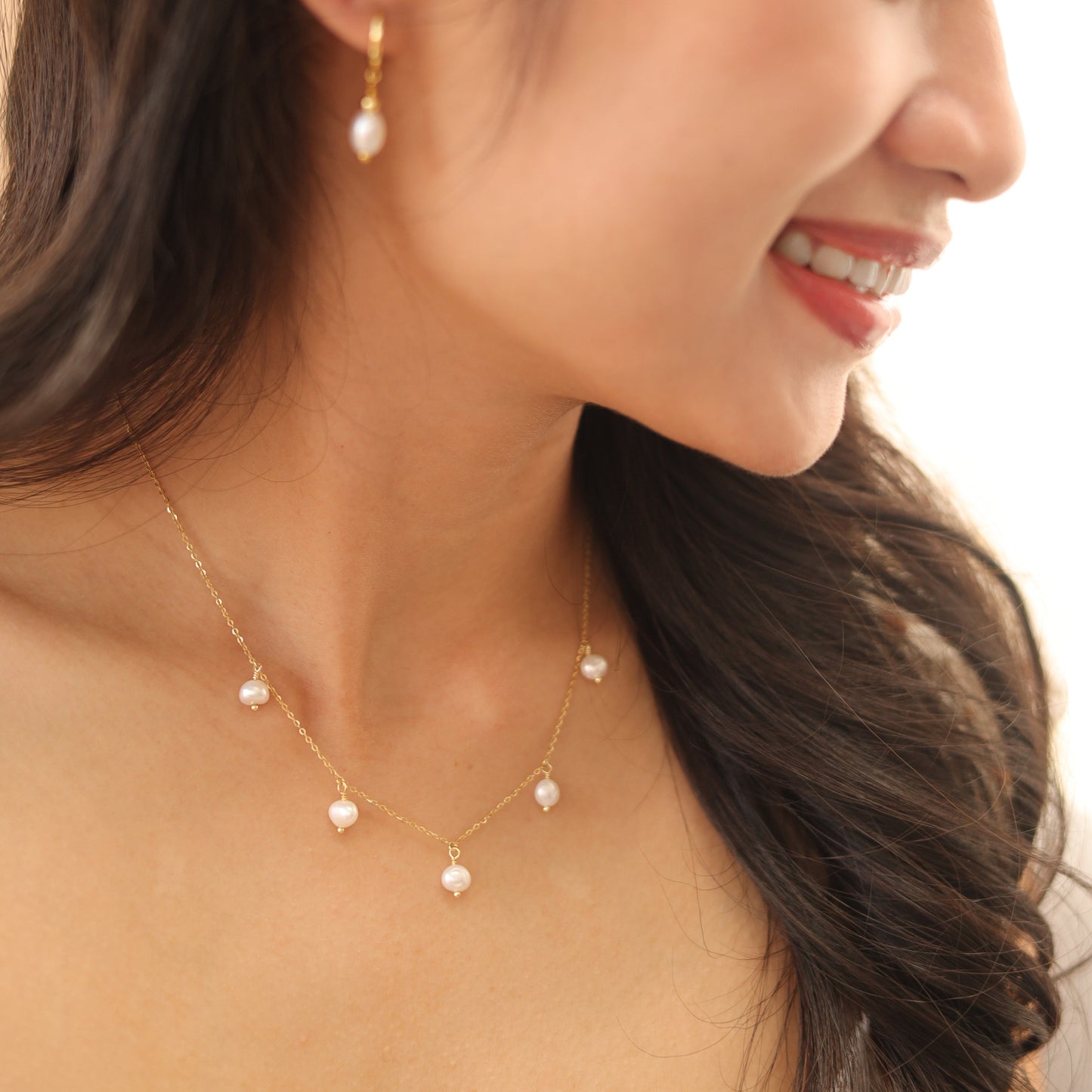 Baroque Pearls Tiny Chain