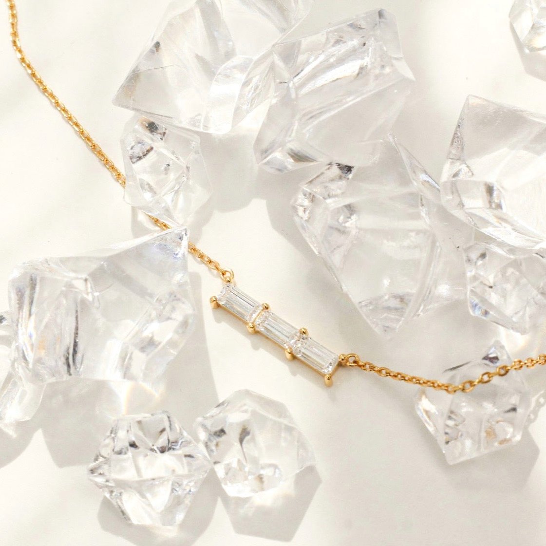 Triple Diamond Bar Necklace | Charmante Artisanat | Silver and Pearl Jewelry, Gifts & Accessories