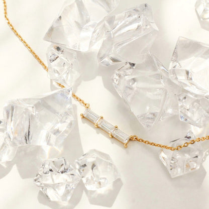 Triple Diamond Bar Necklace | Charmante Artisanat | Silver and Pearl Jewelry, Gifts & Accessories