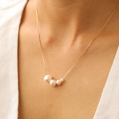 Triple Freshwater Pearl Necklace