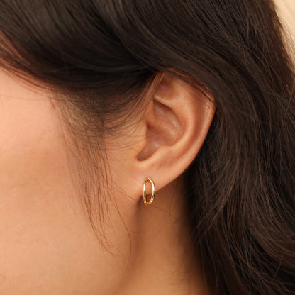 Double Line Hoop Earrings