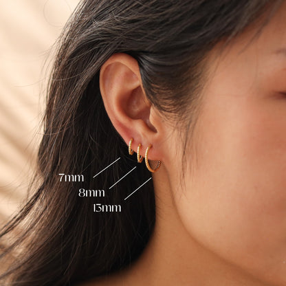 Minimalist Twist Hoop Earrings