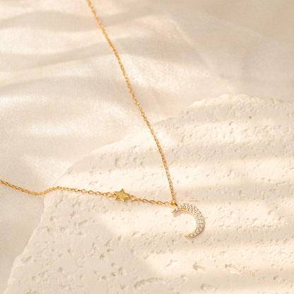 Moon Star Pendant Necklace