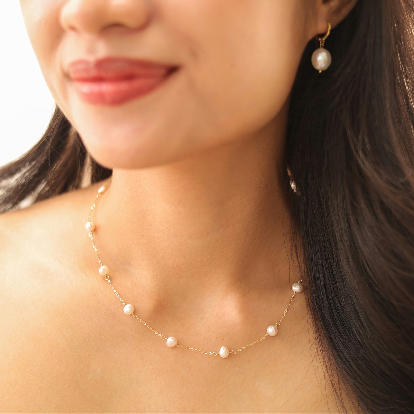 Baroque Pearls Tiny Chain