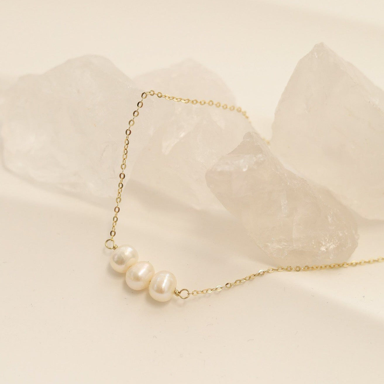 Triple Pearls Pendant Necklace