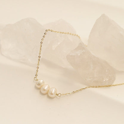 Triple Pearls Pendant Necklace