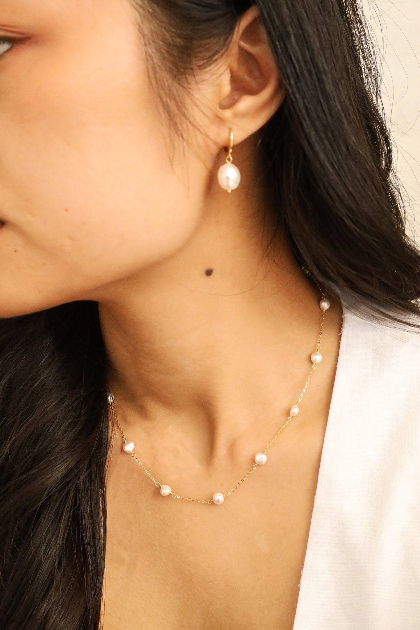 Baroque Pearls Tiny Chain