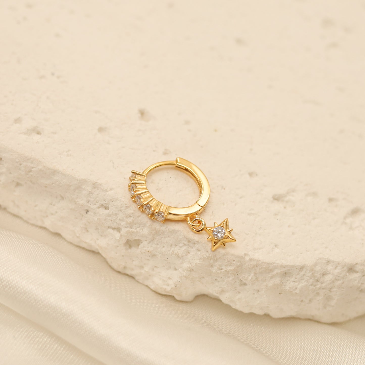 North Star Huggie Earrings