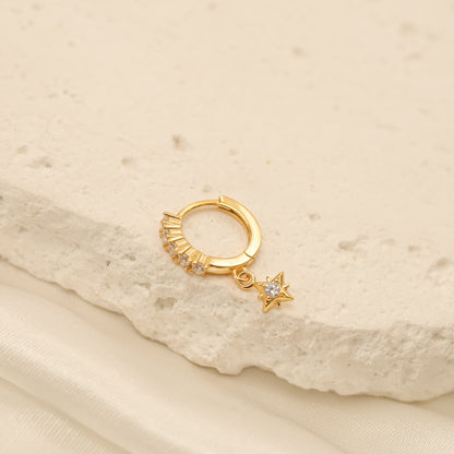 North Star Huggie Earrings