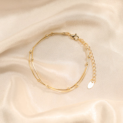 Layered Bobble Chain Bracelet