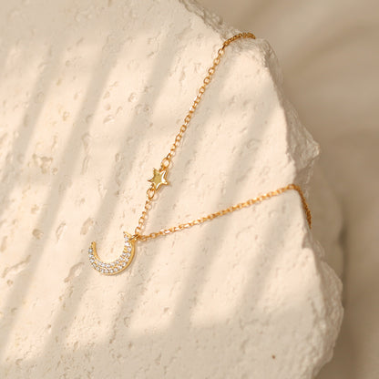 Moon Star Pendant Necklace