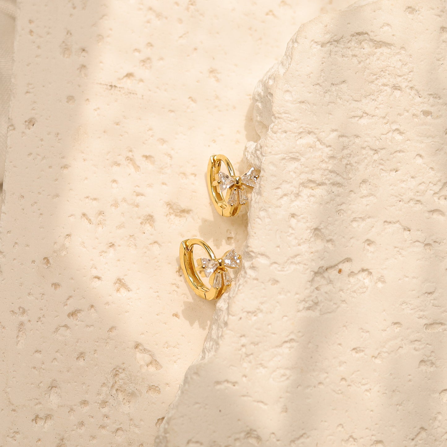 Mini Bow Huggie Earrings