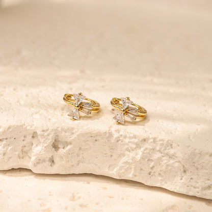 Mini Bow Huggie Earrings