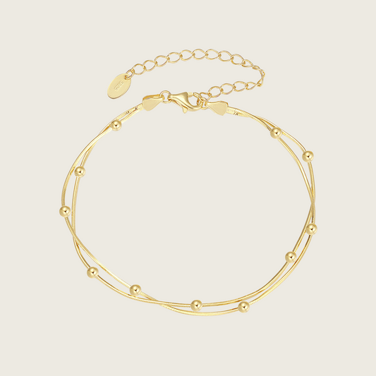 Layered Bobble Chain Bracelet