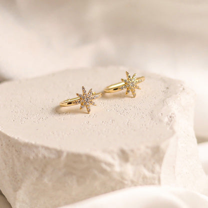 Star Square Hoop Earrings