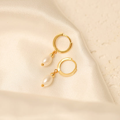 Tiny Pearl Drop Earrings