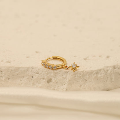 North Star Huggie Earrings