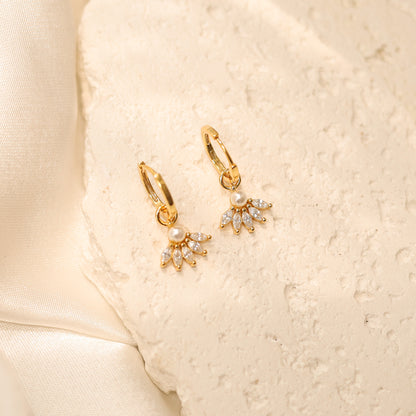 Boho Gemstone Huggie Earrings