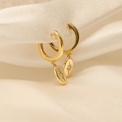 North Star Huggie Earrings