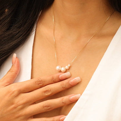Triple Freshwater Pearl Necklace