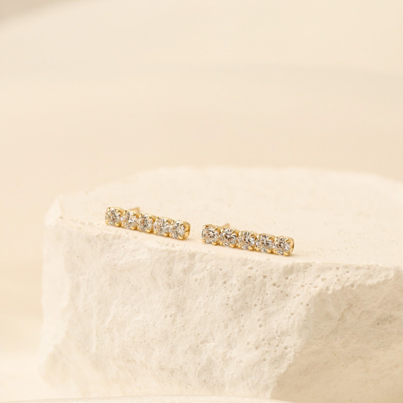 Tennis Chain Stud Earrings