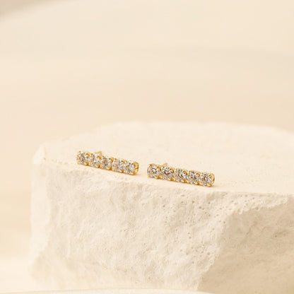 Tennis Chain Stud Earrings